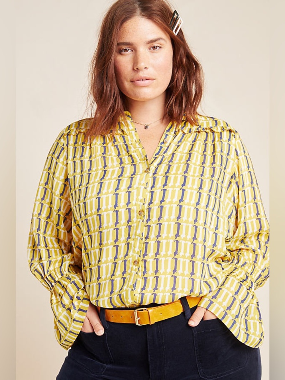 Eclectic Maeve by Anthropologie Fredericka Dachshund Blouse